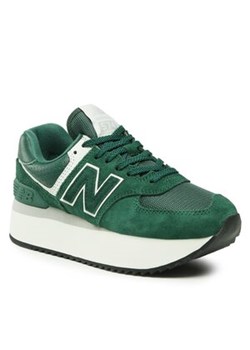 Sneakersy New Balance - WL574ZAG Zielony ze sklepu eobuwie.pl w kategorii Buty sportowe damskie - zdjęcie 149112106