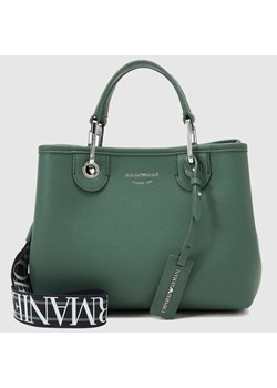 Emporio Armani - Mała zielona torebka damska z saszetką i brelokiem ze sklepu outfit.pl w kategorii Torby Shopper bag - zdjęcie 149161429