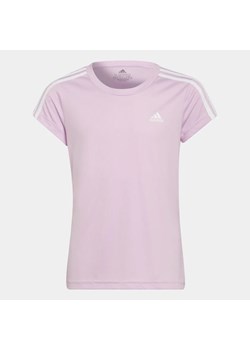 Koszulka dziewczęca Designed 2 Move 3-Stripes Tee Adidas ze sklepu SPORT-SHOP.pl w kategorii Bluzki dziewczęce - zdjęcie 149174689