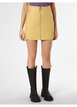 EDITED Spódnica damska Kobiety Sztuczna skóra żółty jednolity ze sklepu vangraaf w kategorii Spódnice - zdjęcie 149210848