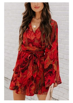 Sukienka w kolorze czerwonym ze wzorem ze sklepu Limango Polska w kategorii Sukienki - zdjęcie 149218118