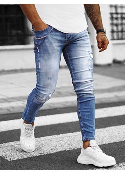 Spodnie jeansowe męskie niebieskie OZONEE O/JR51 ze sklepu ozonee.pl w kategorii Jeansy męskie - zdjęcie 149277168