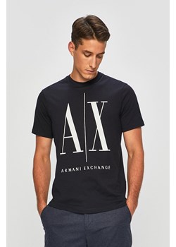 Armani Exchange t-shirt bawełniany kolor granatowy z nadrukiem 8NZTPA ZJH4Z NOS ze sklepu ANSWEAR.com w kategorii T-shirty męskie - zdjęcie 149351236