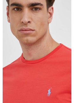 Polo Ralph Lauren t-shirt bawełniany kolor czerwony ze sklepu ANSWEAR.com w kategorii T-shirty męskie - zdjęcie 149351686