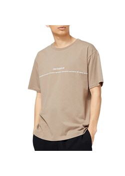 Koszulka New Balance MT23517MS - beżowa ze sklepu streetstyle24.pl w kategorii T-shirty męskie - zdjęcie 149370899