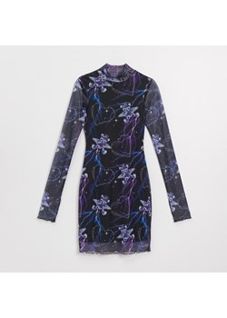 Dopasowana sukienka mini z siateczki - Wielobarwny ze sklepu House w kategorii Sukienki - zdjęcie 149381255