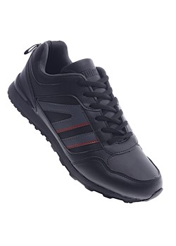 Sznurowane czarne buty sportowe /C1-1 13140 T484/ ze sklepu Pantofelek24.pl w kategorii Trampki męskie - zdjęcie 149389295