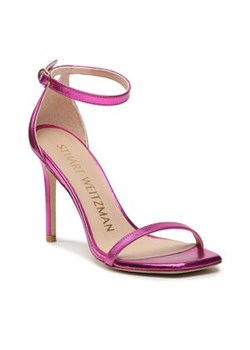 Sandały Stuart Weitzman - Nudistcurve 100Sanda SA178 Azalea ze sklepu eobuwie.pl w kategorii Sandały damskie - zdjęcie 149390866
