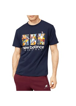 Koszulka New Balance MT23587ECL - granatowa ze sklepu streetstyle24.pl w kategorii T-shirty męskie - zdjęcie 149394097