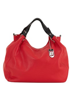 Skórzana torebka "Sassari" w kolorze czerwonym - 33 x 28 x 16 cm ze sklepu Limango Polska w kategorii Torby Shopper bag - zdjęcie 149403086