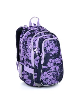 Fioletowy plecak w kwiaty Topgal LYNN 23008 ze sklepu Topgal w kategorii Plecaki dla dzieci - zdjęcie 149409666