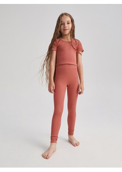 Reserved - Bezszwowe legginsy - Różowy ze sklepu Reserved w kategorii Spodnie dziewczęce - zdjęcie 149439275