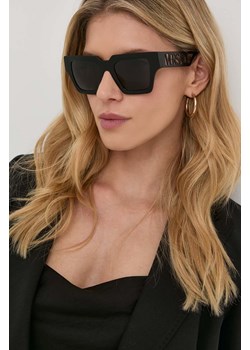 Versace okulary przeciwsłoneczne damskie kolor czarny 0VE4431 ze sklepu ANSWEAR.com w kategorii Okulary przeciwsłoneczne damskie - zdjęcie 149495535