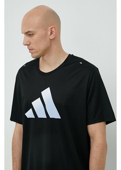 adidas Performance t-shirt do biegania Run Icons kolor czarny ze sklepu ANSWEAR.com w kategorii T-shirty męskie - zdjęcie 149509779