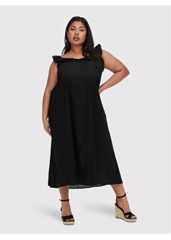 ONLY Carmakoma Sukienka codzienna Ally 15262056 Czarny Regular Fit ze sklepu MODIVO w kategorii Sukienki - zdjęcie 149823557