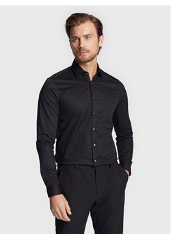 Calvin Klein Koszula Twill Contrast K10K110551 Czarny Slim Fit ze sklepu MODIVO w kategorii Koszule męskie - zdjęcie 150140748