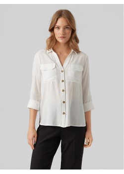Vero Moda Koszula Bumpy 10275283 Biały Regular Fit ze sklepu MODIVO w kategorii Koszule damskie - zdjęcie 150211748