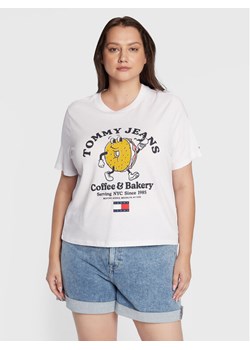 Tommy Jeans Curve T-Shirt Bagels DW0DW13867 Biały Regular Fit ze sklepu MODIVO w kategorii Bluzki damskie - zdjęcie 150545095