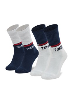 Tommy Jeans Zestaw 2 par wysokich skarpet dziecięcych 701210515 Biały ze sklepu MODIVO w kategorii Skarpetki dziecięce - zdjęcie 150561358