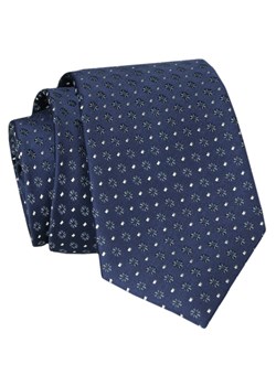 Krawat Angelo di Monti - Ciemnoniebieski w Groszki KRADM1978 ze sklepu JegoSzafa.pl w kategorii Krawaty - zdjęcie 150574646
