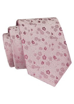 Krawat Angelo di Monti - Delikatny Róż, Motyw Kwiatowy KRADM1985 ze sklepu JegoSzafa.pl w kategorii Krawaty - zdjęcie 150574648