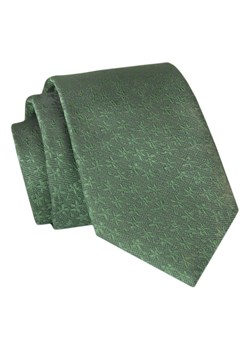 Krawat Angelo di Monti - Zielony, Faktura w Liście KRADM1966 ze sklepu JegoSzafa.pl w kategorii Krawaty - zdjęcie 150574676