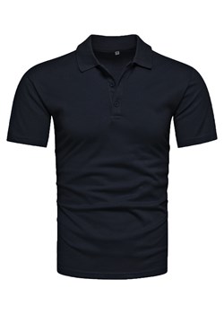 Koszulka polo męska czarna Recea ze sklepu Recea.pl w kategorii T-shirty męskie - zdjęcie 150580727