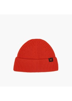 Cropp - Czerwona czapka beanie - pomarańczowy ze sklepu Cropp w kategorii Czapki zimowe męskie - zdjęcie 150619009