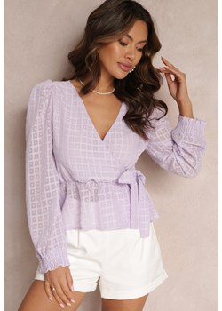 Fioletowa Bluzka Megessa ze sklepu Renee odzież w kategorii Bluzki damskie - zdjęcie 150620896