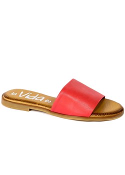 Klapki La Vida Es Bella 4616 Ceralin Rojo ze sklepu EuroButy.com.pl w kategorii Klapki damskie - zdjęcie 150624908
