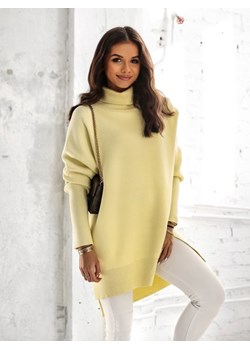 Sweter Violett Żółty ze sklepu Lisa Mayo w kategorii Swetry damskie - zdjęcie 150654905
