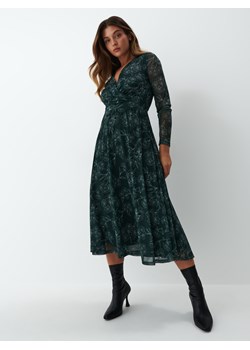Mohito - Sukienka midi z kopertowym dekoltem - Zielony ze sklepu Mohito w kategorii Sukienki - zdjęcie 150660217