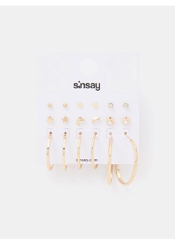 Sinsay - Kolczyki 9 pack - Złoty ze sklepu Sinsay w kategorii Kolczyki - zdjęcie 150699828