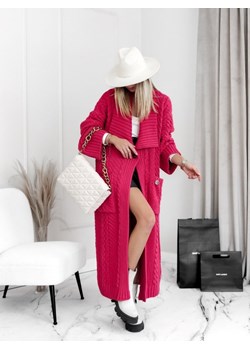 Sweter Aurena Amarantowy ze sklepu Lisa Mayo w kategorii Swetry damskie - zdjęcie 150702657