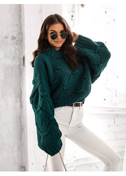Sweter Pow Butelkowy ze sklepu Lisa Mayo w kategorii Swetry damskie - zdjęcie 150702815
