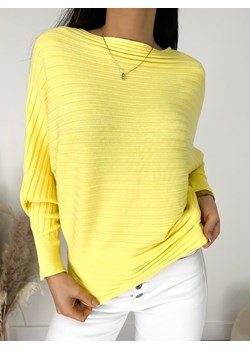 Żółty Sweterek Kimono ze sklepu ModnaKiecka.pl w kategorii Swetry damskie - zdjęcie 150705169