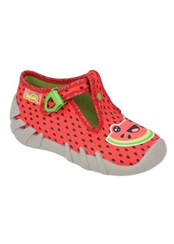 Befado obuwie dziecięce 110P459 czerwone ze sklepu ButyModne.pl w kategorii Kapcie dziecięce - zdjęcie 150710755