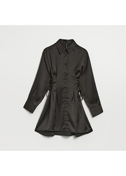 Czarna sukienka koszulowa z długimi rękawami - Czarny ze sklepu House w kategorii Sukienki - zdjęcie 150717578