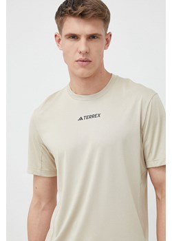 adidas TERREX t-shirt sportowy Multi HM4045 kolor beżowy gładki ze sklepu ANSWEAR.com w kategorii T-shirty męskie - zdjęcie 150719716