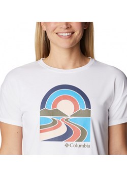 Damski t-shirt treningowy z nadrukiem COLUMBIA Sun Trek Graphic Tee II ze sklepu Sportstylestory.com w kategorii Bluzki damskie - zdjęcie 150749806