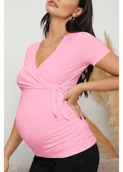 Bluzka ciążowa NETISHA PINK ze sklepu Ivet Shop w kategorii Bluzki ciążowe - zdjęcie 150823619