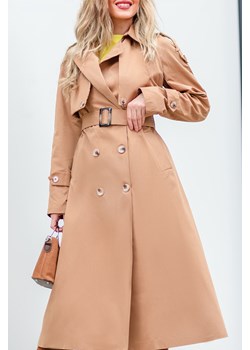 Płaszcz damski ADALIA BEIGE ze sklepu Ivet Shop w kategorii Płaszcze damskie - zdjęcie 150824018