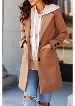 Płaszcz damski YOLINDA CAMEL ze sklepu Ivet Shop w kategorii Płaszcze damskie - zdjęcie 150824775