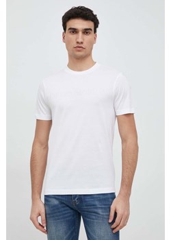 Emporio Armani t-shirt bawełniany kolor biały z aplikacją 8N1TD2 1JGYZ ze sklepu ANSWEAR.com w kategorii T-shirty męskie - zdjęcie 150828286