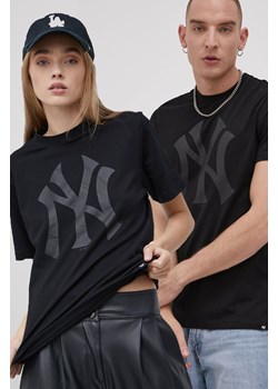 47 brand T-shirt bawełniany MLB New York Yankees kolor czarny gładki BB017TEMIME544089JK ze sklepu ANSWEAR.com w kategorii T-shirty męskie - zdjęcie 150828335