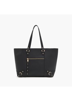 Cropp - Czarna torba shopper - Czarny ze sklepu Cropp w kategorii Torby Shopper bag - zdjęcie 150845436