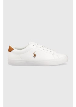 Polo Ralph Lauren sneakersy skórzane Longwood kolor biały 816877702001 ze sklepu ANSWEAR.com w kategorii Buty sportowe męskie - zdjęcie 150851588