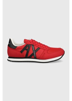 Armani Exchange sneakersy kolor czerwony XUX017 XCC68 K667 ze sklepu ANSWEAR.com w kategorii Buty sportowe męskie - zdjęcie 150851857