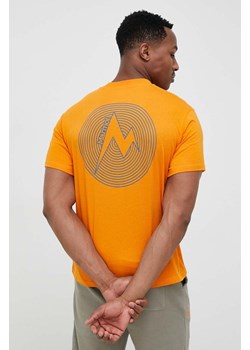 Marmot t-shirt męski kolor pomarańczowy z nadrukiem ze sklepu ANSWEAR.com w kategorii T-shirty męskie - zdjęcie 150855476