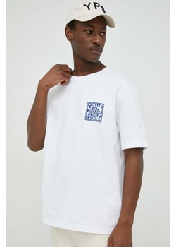 Samsoe Samsoe t-shirt bawełniany kolor biały z nadrukiem ze sklepu ANSWEAR.com w kategorii T-shirty męskie - zdjęcie 150855608